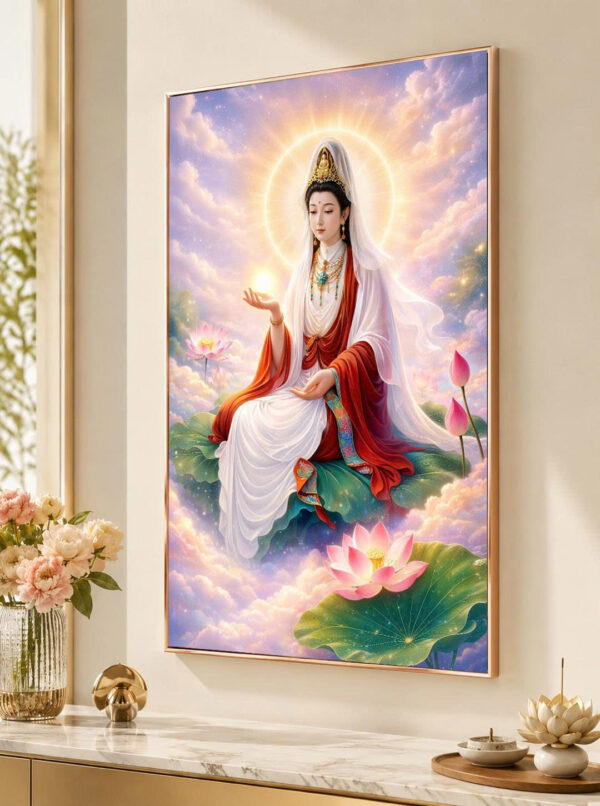 Tranh Phật - Thủy Diệu Quan Âm – Tranh treo tường cao cấp – MS226